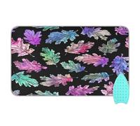 Lyeorm Colorful Leaves Ironing Mat Portable Travel Ironing Pad Heat Resistant Ironing Blanket for Washer, Dryer, Table Top, Countertop, Ironing Board (27.6 x 47.2 Inches)