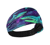 Lyeorm Coral Animals Headbands for Women Non Slip Fashion Sports Hair Bands Soft Elastic Wide Hair Wrap for Workout Yoga Running
