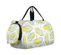 Lyeorm Corn Cobs Watercolor Kids Duffle Bag, Overnight Travel Sport Gym Bags with Shoe Compartment for Boys & Girls