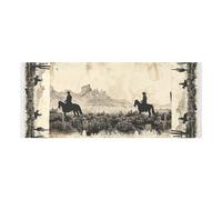 Lyeorm Cowboys on Horseback Washer and Dryer Covers for the Top, Fridge Dust Cover, Waterproof Washing Machine Cover with Storage Pocket for Kitchen Laundry Home