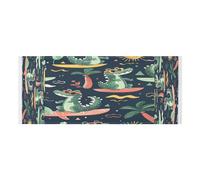 Lyeorm Cute Alligators Washer and Dryer Covers for the Top, Fridge Dust Cover, Waterproof Washing Machine Cover with Storage Pocket for Kitchen Laundry Home