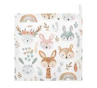 Lyeorm Cute Animal Faces Baby Washcloths, Soft and Absorbent Wash Cloths, Baby Bath Towel, Face Towel for Newborns, Infants, 3 Pack, 12x12 inches