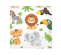 Lyeorm Cute Animal Pattern Self-Adhesive Magic Cloth Makeup Bag Portable Cosmetic Bag Protective Wrap for Laptop Camera Lens, 13.8 X 13.8 Inch