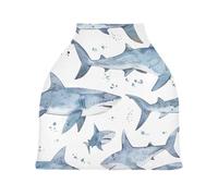 Lyeorm Cute Animals Car Seat Covers for Babies Breathable Nursing Breastfeeding Cover Multi-Use Infant Carseat Canopy and Stroller Cover for Boys Girls