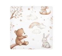 Lyeorm Cute Animals Self-Adhesive Magic Cloth Makeup Bag Portable Cosmetic Bag Protective Wrap for Laptop Camera Lens, 13.8 X 13.8 Inch