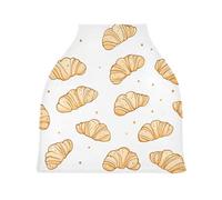 Lyeorm Cute Breads Car Seat Covers for Babies Breathable Nursing Breastfeeding Cover Multi-Use Infant Carseat Canopy and Stroller Cover for Boys Girls