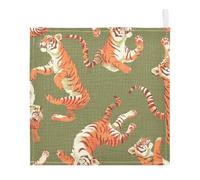 Lyeorm Cute Cartoon Animals Baby Washcloths, Soft and Absorbent Wash Cloths, Baby Bath Towel, Face Towel for Newborns, Infants, 3 Pack, 12x12 inches