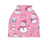 Lyeorm Cute Cartoon Snowmen Car Seat Covers for Babies Breathable Nursing Breastfeeding Cover Multi-Use Infant Carseat Canopy and Stroller Cover for Boys Girls