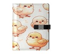 Lyeorm Cute Chicks Lined Leather Journal Notebook Hardcover Notebook for Men & Women, 100 Pages Thick Ruled Paper Journals for Writing, Travel, Business, Work