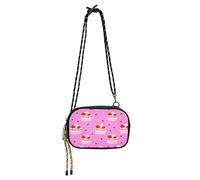Lyeorm Cute Cupcakes with Strawberries Crossbody Bags for Women Cell Phone Wallet Purses Small Shoulder Bag with Adjustable Shoulder Strap