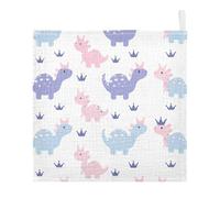 Lyeorm Cute Dinosaurs Baby Washcloths, Soft and Absorbent Wash Cloths, Baby Bath Towel, Face Towel for Newborns, Infants, 5 Pack, 12x12 inches