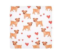 Lyeorm Cute Dog Self-Adhesive Magic Cloth Makeup Bag Portable Cosmetic Bag Protective Wrap for Laptop Camera Lens, 21.7 X 21.7 Inch