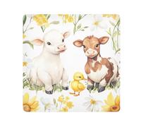 Lyeorm Cute Farm Animal Self-Adhesive Magic Cloth Makeup Bag Portable Cosmetic Bag Protective Wrap for Laptop Camera Lens, 17.7 X 17.7 Inch