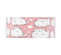 Lyeorm Cute Fat Cat Washer and Dryer Covers for the Top, Fridge Dust Cover, Waterproof Washing Machine Cover with Storage Pocket for Kitchen Laundry Home