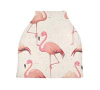 Lyeorm Cute Flamingos Car Seat Covers for Babies Breathable Nursing Breastfeeding Cover Multi-Use Infant Carseat Canopy and Stroller Cover for Boys Girls