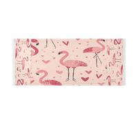 Lyeorm Cute Flamingos Washer and Dryer Covers for the Top, Fridge Dust Cover, Waterproof Washing Machine Cover with Storage Pocket for Kitchen Laundry Home