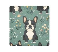 Lyeorm Cute French Dog Self-Adhesive Magic Cloth Makeup Bag Portable Cosmetic Bag Protective Wrap for Laptop Camera Lens, 17.7 X 17.7 Inch