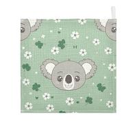 Lyeorm Cute Koala Baby Washcloths, Soft and Absorbent Wash Cloths, Baby Bath Towel, Face Towel for Newborns, Infants, 5 Pack, 12x12 inches