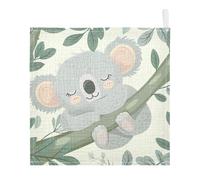 Lyeorm Cute Koala Baby Washcloths, Soft and Absorbent Wash Cloths, Baby Bath Towel, Face Towel for Newborns, Infants, 3 Pack, 12x12 inches