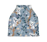 Lyeorm Cute Koala Car Seat Covers for Babies Breathable Nursing Breastfeeding Cover Multi-Use Infant Carseat Canopy and Stroller Cover for Boys Girls