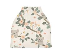 Lyeorm Cute Koala Car Seat Covers for Babies Breathable Nursing Breastfeeding Cover Multi-Use Infant Carseat Canopy and Stroller Cover for Boys Girls