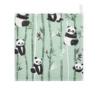 Lyeorm Cute Pandas Baby Washcloths, Soft and Absorbent Wash Cloths, Baby Bath Towel, Face Towel for Newborns, Infants, 5 Pack, 12x12 inches
