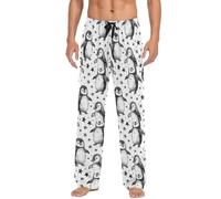 Lyeorm Cute Penguin Men's Pajama Pants, Lounge Sleep Bottom for Men, Bottom Pants with Pockets for Men