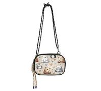 Lyeorm Cute Small Polar Bears Crossbody Bags for Women Cell Phone Wallet Purses Small Shoulder Bag with Adjustable Shoulder Strap