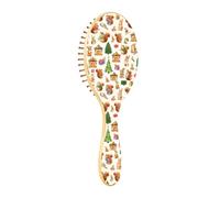 Lyeorm Cute Squirrels Hair Brush, Natural Wooden Hairbrush for Women Men, Massage Scalp and Make Thin Long Curly Hair Smooth