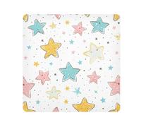 Lyeorm Cute Stars Self-Adhesive Magic Cloth Makeup Bag Portable Cosmetic Bag Protective Wrap for Laptop Camera Lens, 17.7 X 17.7 Inch