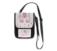 Lyeorm Cute Valentine's Gnomes Travel Neck Wallet RFID Blocking Travel Document Organizer Pouch Lightweight Passport Holder Wallet for Men and Women