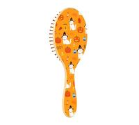 Lyeorm Cute White Cats Hair Brush, Natural Wooden Hairbrush for Women Men, Massage Scalp and Make Thin Long Curly Hair Smooth