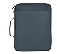 Lyeorm Dark Teal Accordion File Organizer with 3 Ring Binder 7 Pocket Expanding File Folders with Labels Zipper Binder Bag for Letter A4 Files, Holds 500 Sheets