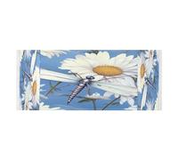 Lyeorm Dragonflies and Daisies Washer and Dryer Covers for the Top, Fridge Dust Cover, Waterproof Washing Machine Cover with Storage Pocket for Kitchen Laundry Home