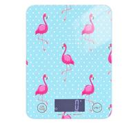Lyeorm Flamingos with Polka Dots Food Scale Digital Kitchen Scale Weight Grams and Ounces for Cooking Baking with 4 Units & LCD Display