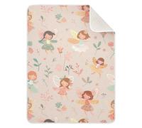Lyeorm Flower Fairies Baby Blanket for Boys Girls - Soft Warm Receiving Swaddle Blanket for Toddler Newborn Crib Stroller, 30 x 40 Inch