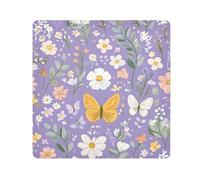 Lyeorm Flowers and Butterflies Self-Adhesive Magic Cloth Makeup Bag Portable Cosmetic Bag Protective Wrap for Laptop Camera Lens, 21.7 X 21.7 Inch