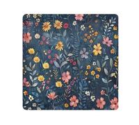 Lyeorm Flowers and Plants Self-Adhesive Magic Cloth Makeup Bag Portable Cosmetic Bag Protective Wrap for Laptop Camera Lens, 13.8 X 13.8 Inch