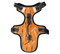 Lyeorm Forks and Knives Dog Harness Adjustable Soft Oxford Pet Vest No Pull Reflective Dog Vest Harness with Handle for Walking Training, M