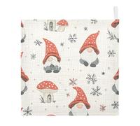 Lyeorm Gnomes and Mushroom Baby Washcloths, Soft and Absorbent Wash Cloths, Baby Bath Towel, Face Towel for Newborns, Infants, 3 Pack, 12x12 inches