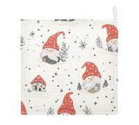 Lyeorm Gnomes and Mushroom Baby Washcloths, Soft and Absorbent Wash Cloths, Baby Bath Towel, Face Towel for Newborns, Infants, 3 Pack, 12x12 inches