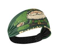 Lyeorm Gnomes St Shamrock Headbands for Women Non Slip Fashion Sports Hair Bands Soft Elastic Wide Hair Wrap for Workout Yoga Running