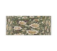 Lyeorm Green Floral Washer and Dryer Covers for the Top, Fridge Dust Cover, Waterproof Washing Machine Cover with Storage Pocket for Kitchen Laundry Home