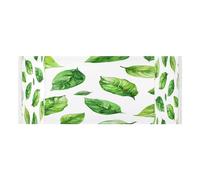 Lyeorm Green Leaves Washer and Dryer Covers for the Top, Fridge Dust Cover, Waterproof Washing Machine Cover with Storage Pocket for Kitchen Laundry Home