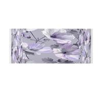 Lyeorm Grey Flowers Washer and Dryer Covers for the Top, Fridge Dust Cover, Waterproof Washing Machine Cover with Storage Pocket for Kitchen Laundry Home