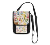 Lyeorm Happy Easter Pattern Travel Neck Wallet RFID Blocking Travel Document Organizer Pouch Lightweight Passport Holder Wallet for Men and Women