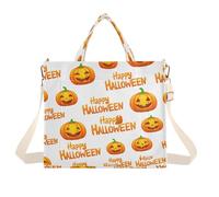 Lyeorm Happy Halloween Pumpkins Tote Bag for Women, Corduroy Tote Bags Crossbody Bag Shoulder Handbag Messenger Bag, M