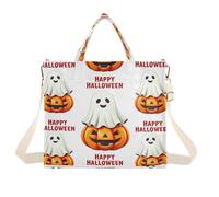 Lyeorm Happy Halloween Tote Bag for Women, Corduroy Tote Bags Crossbody Bag Shoulder Handbag Messenger Bag, S