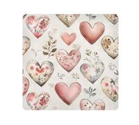 Lyeorm Hearts Self-Adhesive Magic Cloth Makeup Bag Portable Cosmetic Bag Protective Wrap for Laptop Camera Lens, 13.8 X 13.8 Inch