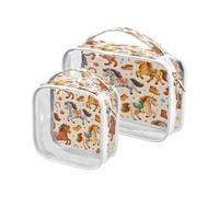 Lyeorm Horses Cartoon Colorful Toiletry Bag - Clear Travel Makeup Bag - Waterproof Cosmetic Bag for Women Men - Carry on Travel Accessories Bag
